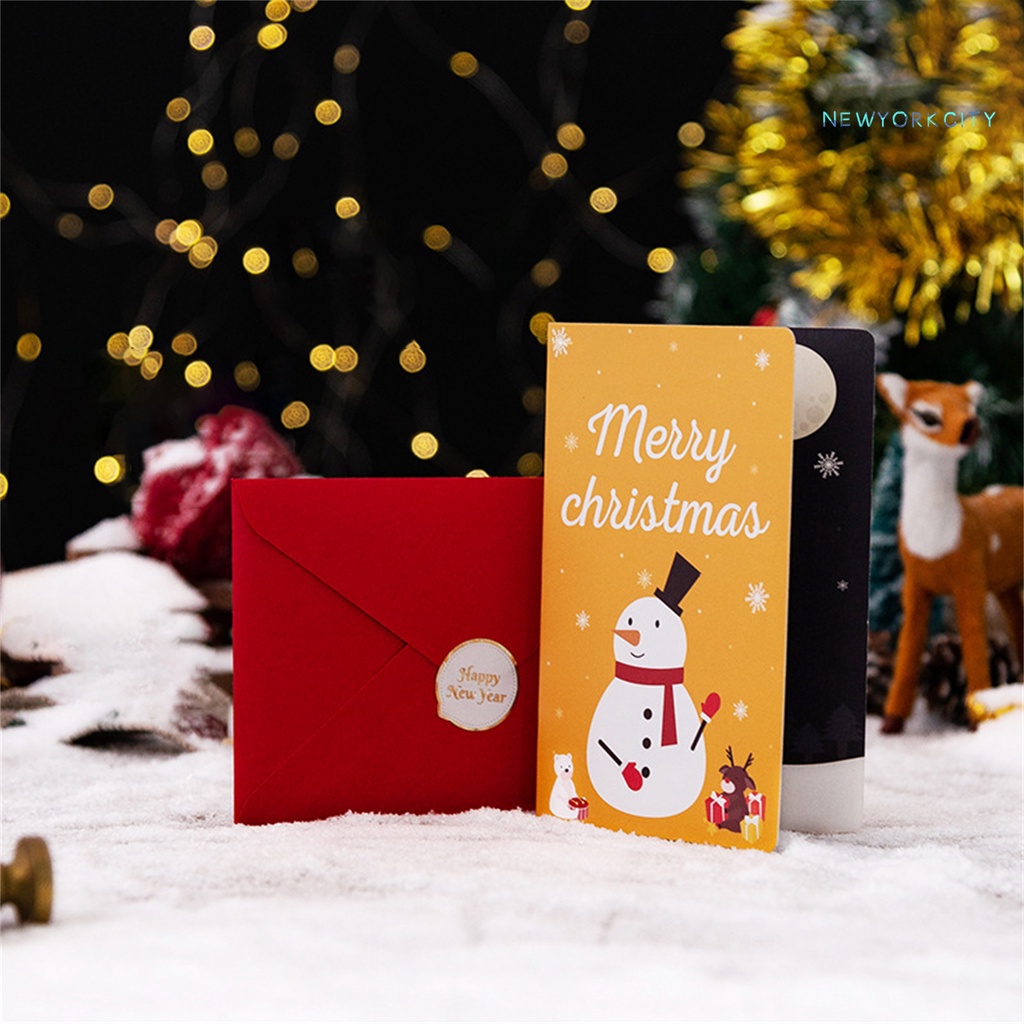 1 Bộ Thiệp Giáng Sinh Bằng Giấy Trong Suốt In Họa Tiết Người Tuyết / Người Tuyết Dùng Trang Trí Nhà Cửa