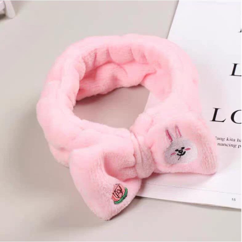 Băng đô thêu hoạt hình kèm nơ loại dày đẹp nhiều màu sắc trẻ trung-giadungsieure