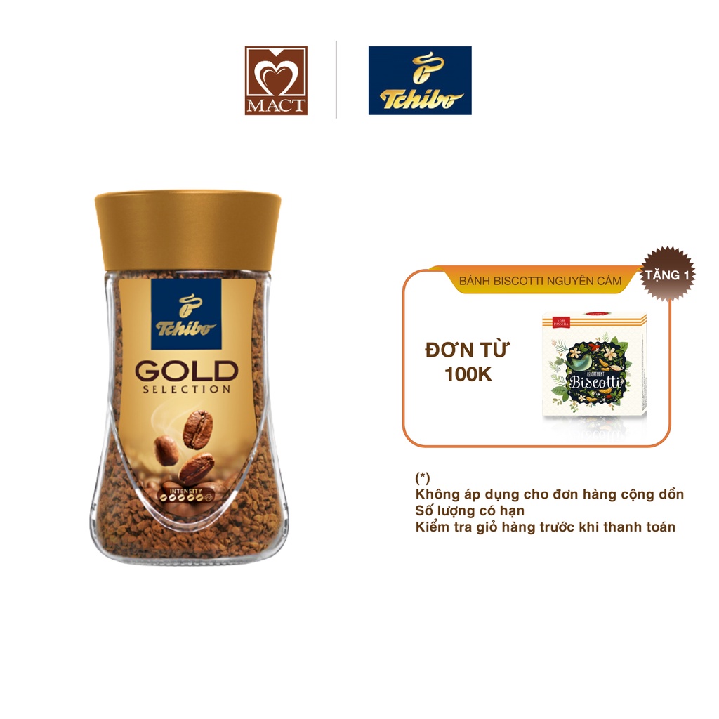 Cà phê hòa tan TCHIBO GOLD - 80% Robusta 20% Arabica - Vị đắng đậm và thơm nhẹ - lọ 100g