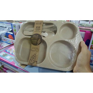 Khay Cơm Lúa Mạch Gồm 6 Chi Tiết