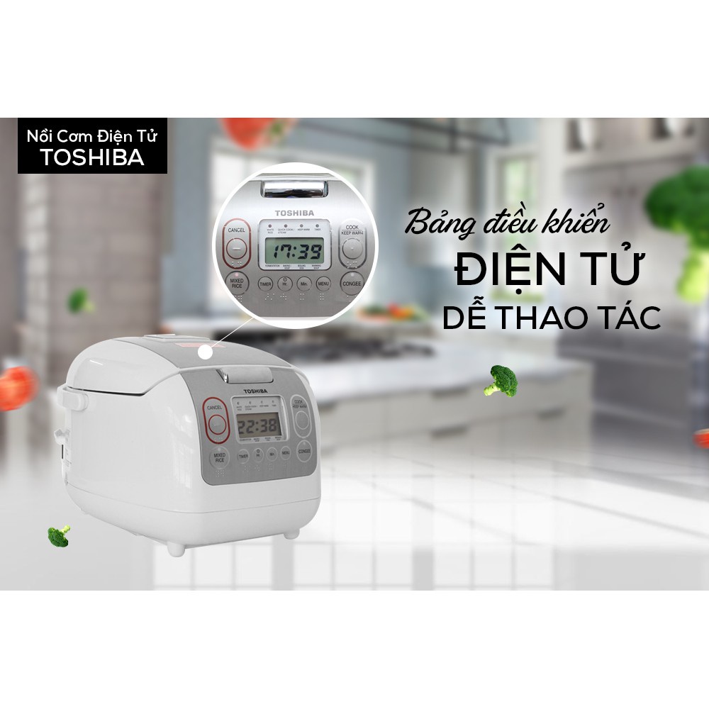 Nồi Cơm Điện Tử Toshiba RC-10NMFVN   - Hàng Chính Hãng