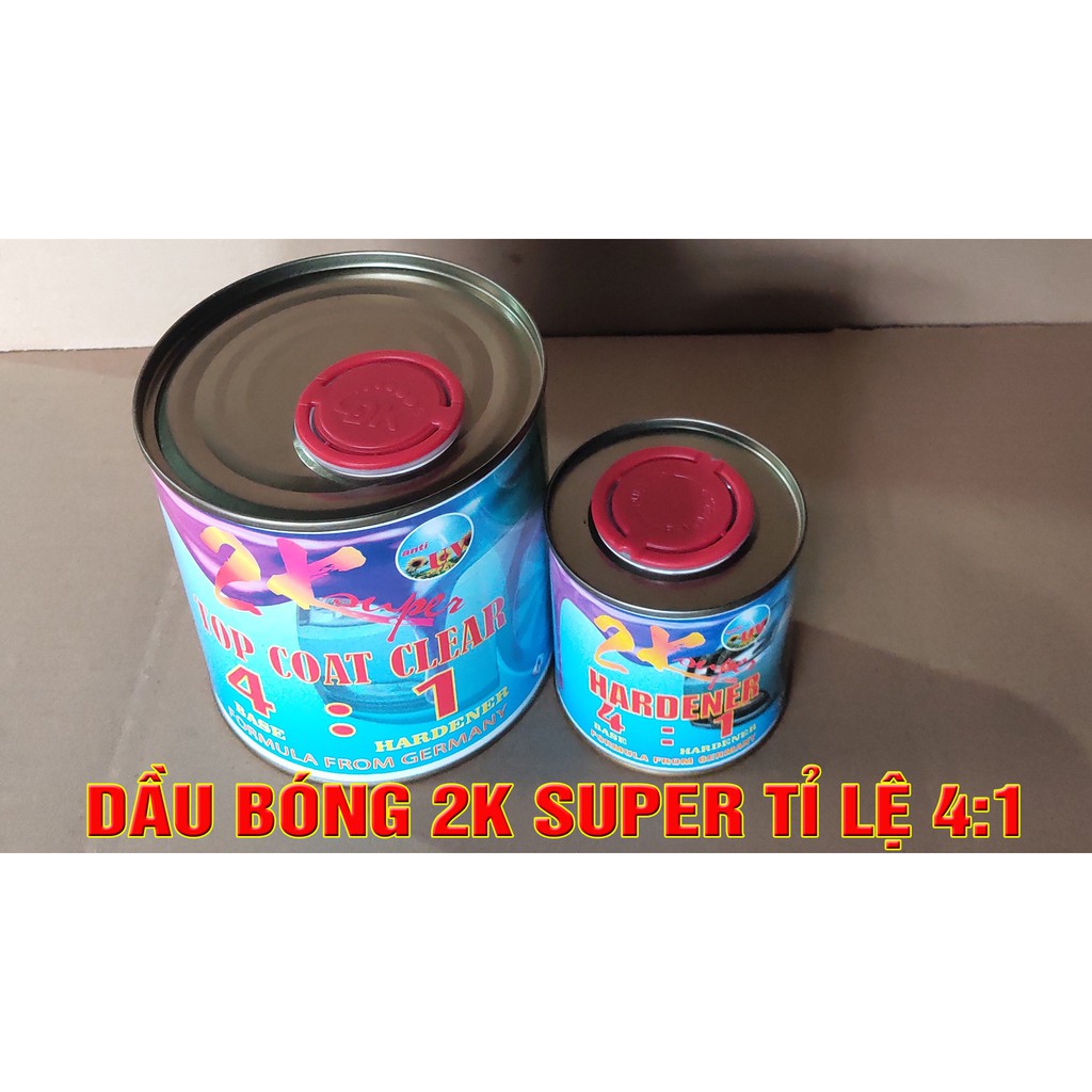 Dầu Bóng 2K Super-Bóng Cao-Bền Bóng-Không Ngã Vàng-Sơn Sài Gòn