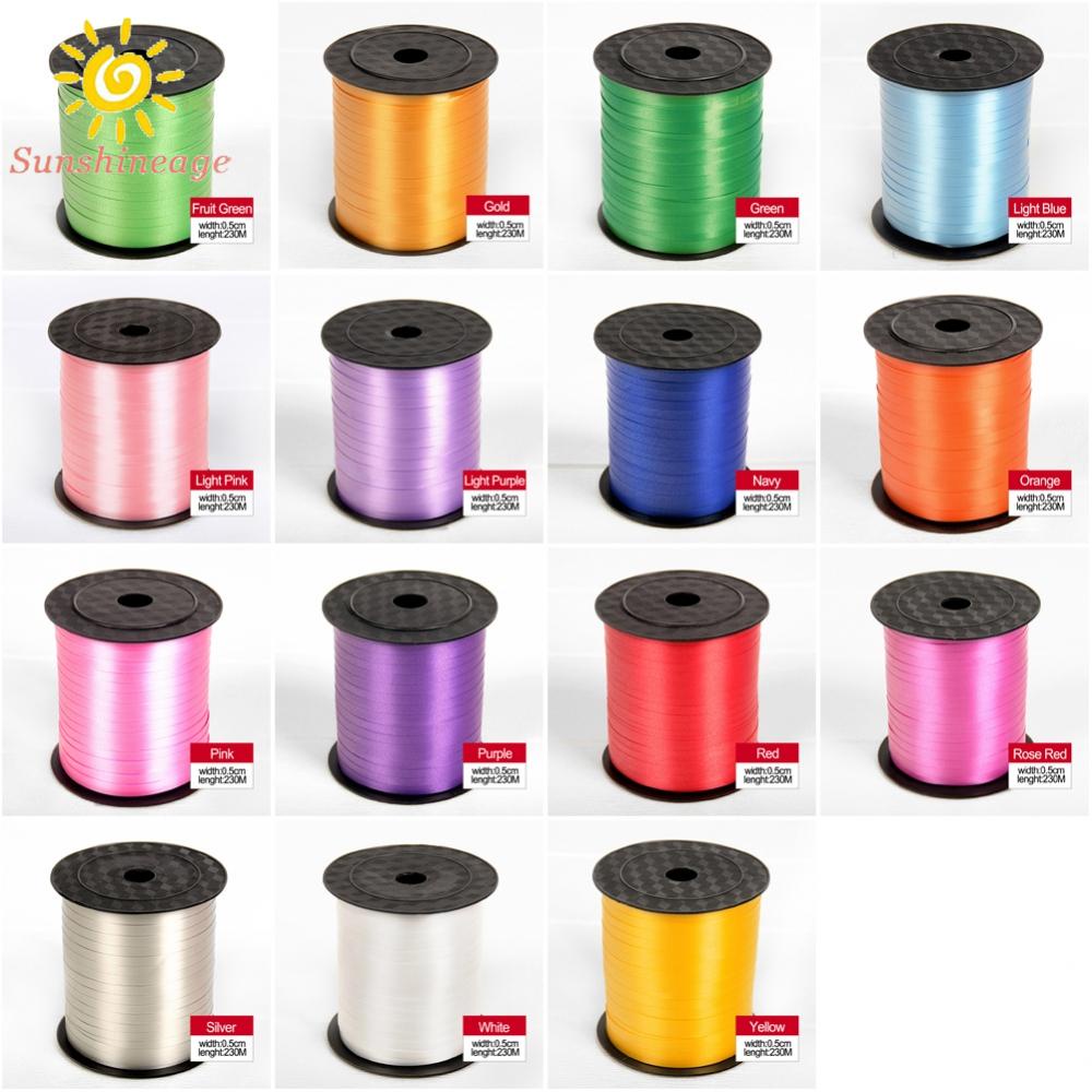Cuộn Dây Ruy Băng Bản Rộng 5mm Dài 250 Yard Nhiều Màu Sắc Dùng Gói Quà Sinh Nhật / Đám Cướ