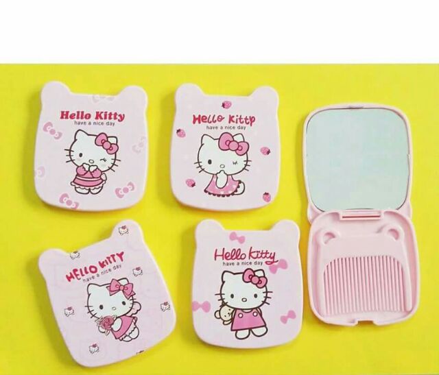 BỘ GƯƠNG LƯỢC KITTY MINI