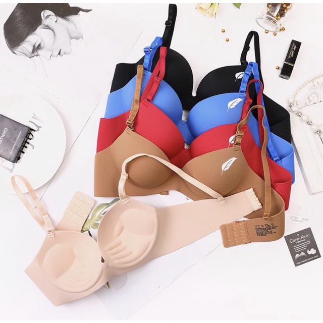 Áo Lót Nữ, Áo Ngực Su Không Gọng Chiếc Lá, Đệm Dày 3cm Nâng Ngực Chống Chảy Xệ - Subo Shop