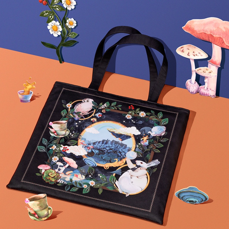 MAH Wander Túi xách chủ đề Trái đất Túi đeo vai sức chứa lớn