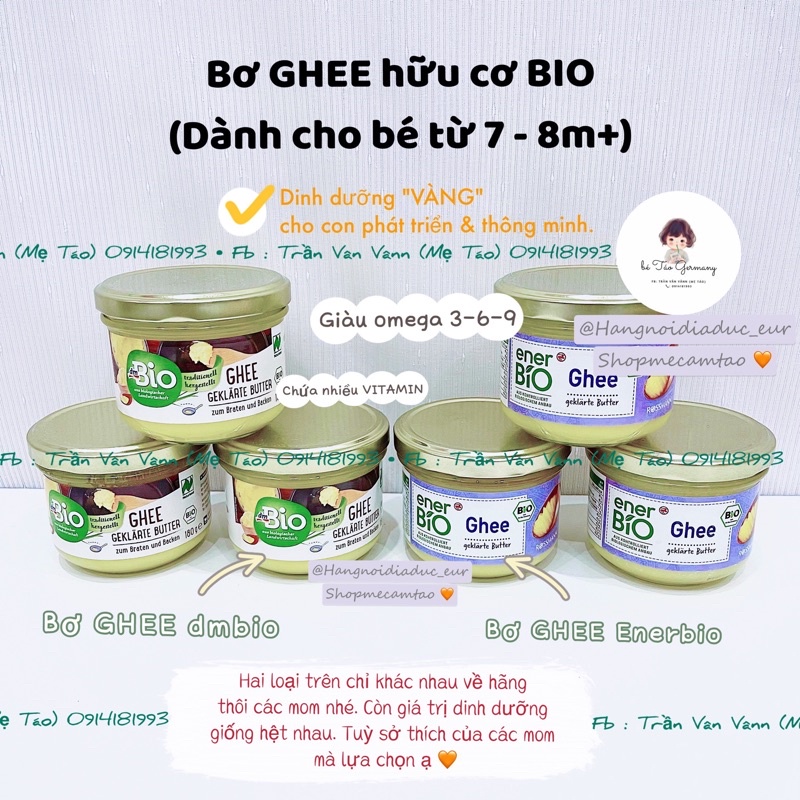 (HàngAir Date 6,7/2023) Bơ GHEE Hữu cơ nội địa Đức