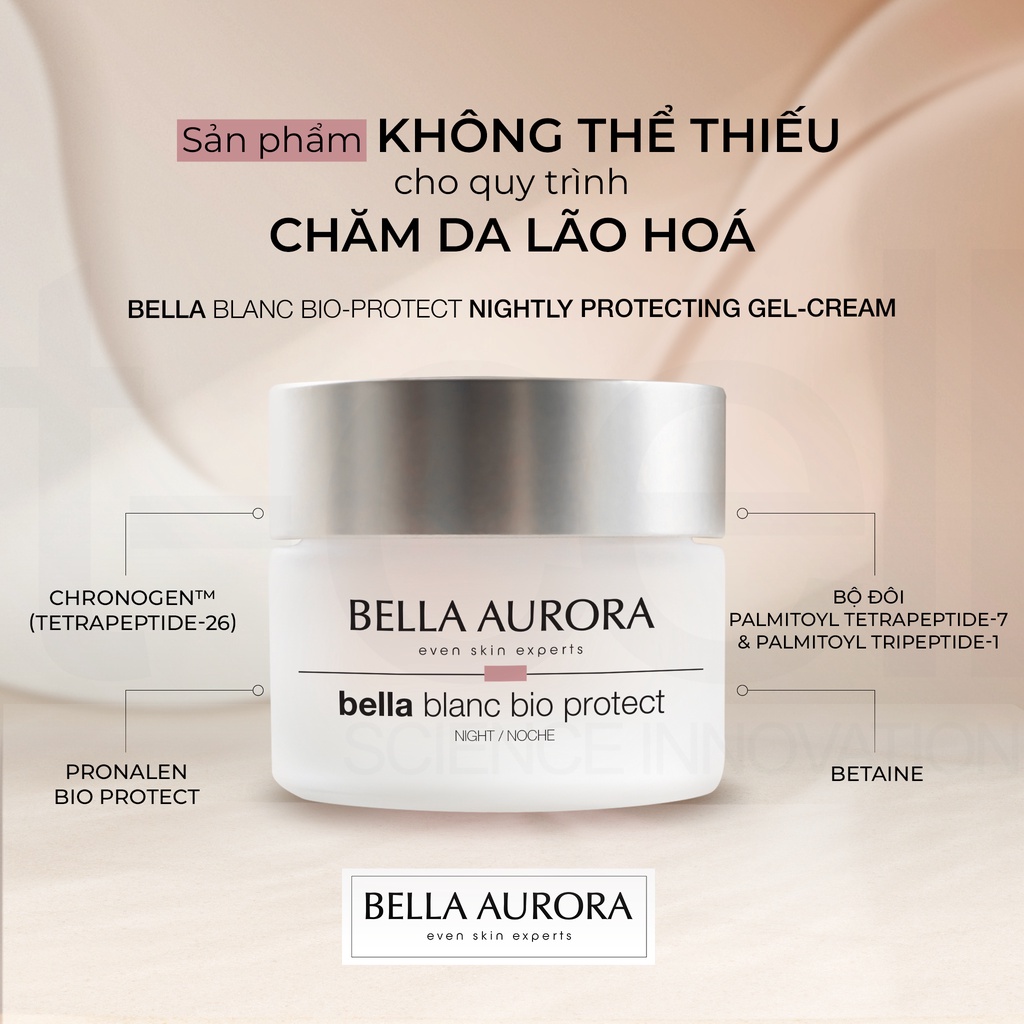 Kem Dưỡng Chống Lão Hóa Và Sáng Da Ban Đêm -  Bella Aurora Bella Blanc Bio-protect Nightly Protecting Gel-cream (5