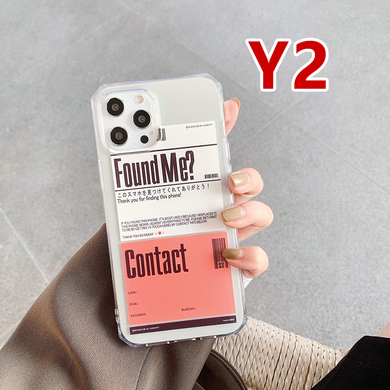 Ốp điện thoại mềm in chữ CASETIFY / Found Me Contact cho iPhone 12 11 Pro Max 6 6s 7 8 Plus XR X XS MAX mini SE 2020