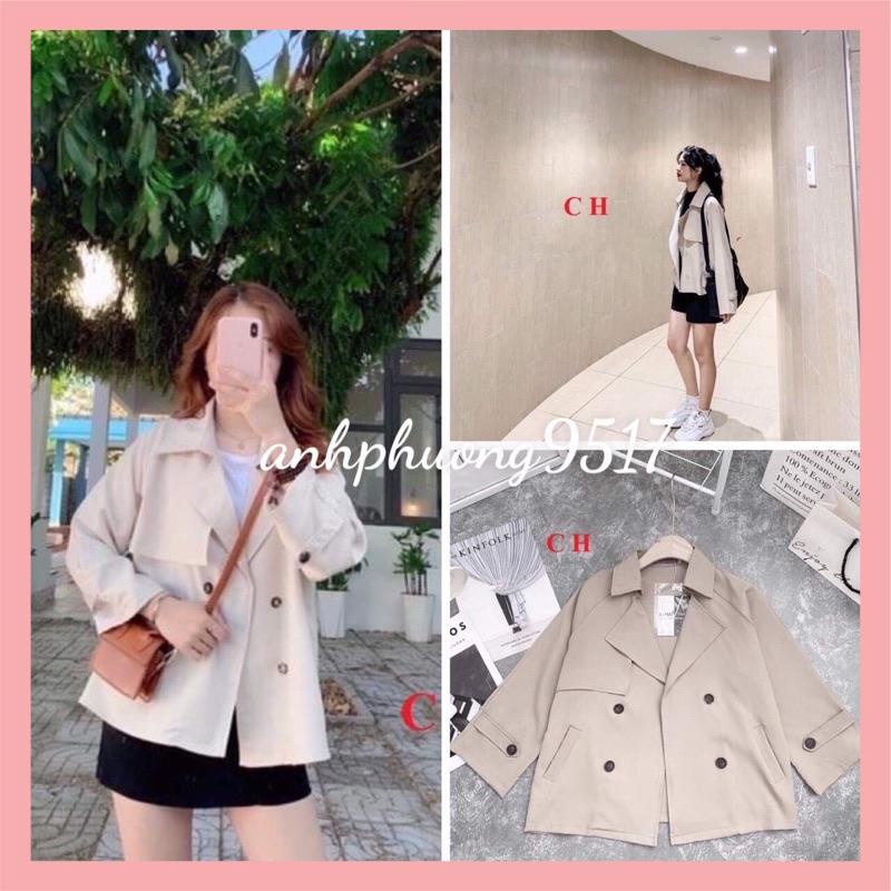 Áo măng tô nữ mangto blazer khoác dáng ngắn da xịn phối nút thời trang thu đông Hàn Quốc❤️Vest croptop | BigBuy360 - bigbuy360.vn