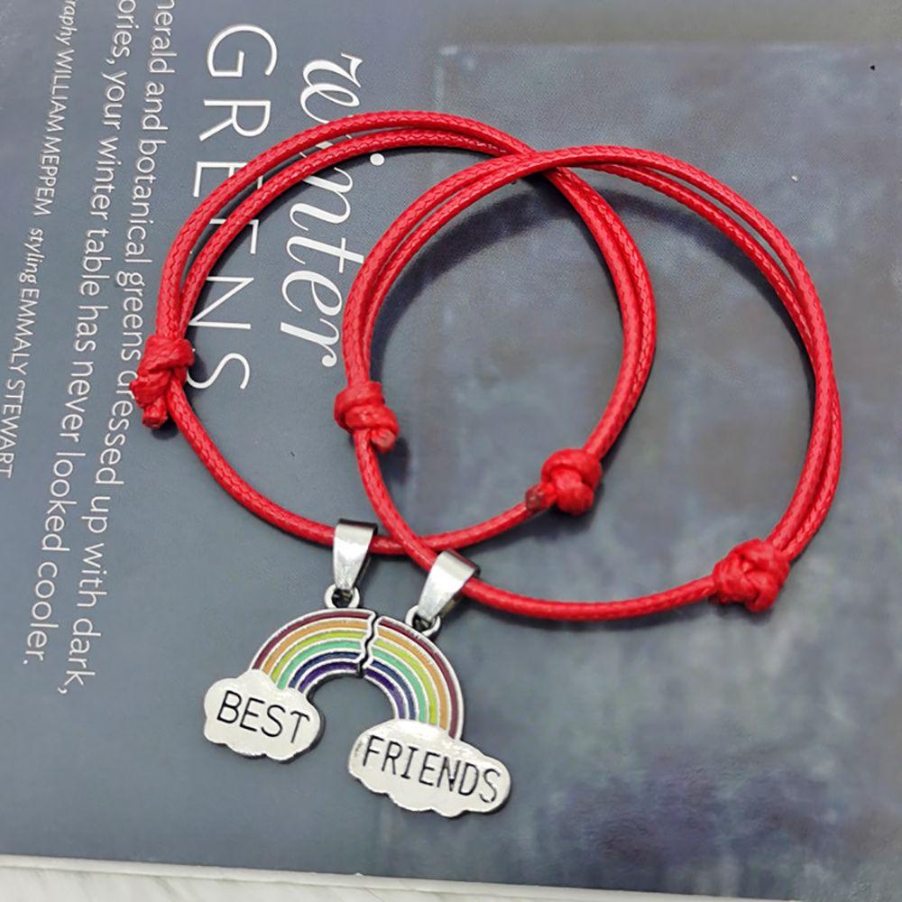 Vòng Tay Cầu Vồng May Mắn Phong Cách Hàn Quốc Cho Bạn Thân