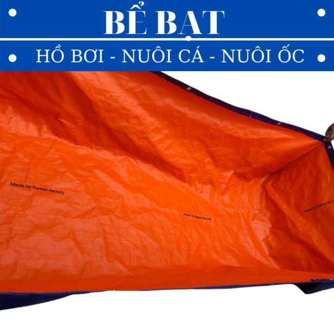 Bể Bạt - May Viền Đóng Khoen Sẵn - Chống Thấm Nước - Màu Xanh Cam - Nhựa Nam Việt