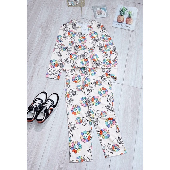 (rất ấm) BỘ NỈ DA CÁ NỮ HOẠT HÌNH CAO CẤP