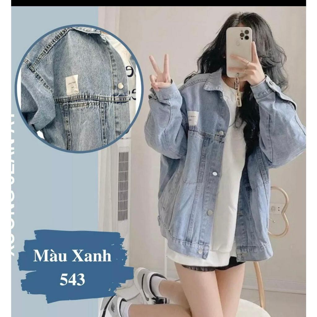 Áo Khoác Jean Nam Nữ TK Unisex | Form Bigsize Thoải Mái | Chất Dày Dặn | Logo trắng