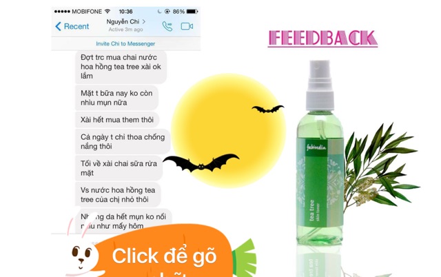 Toner tea trê nguyên chất fabindia cho da dầu mụn
