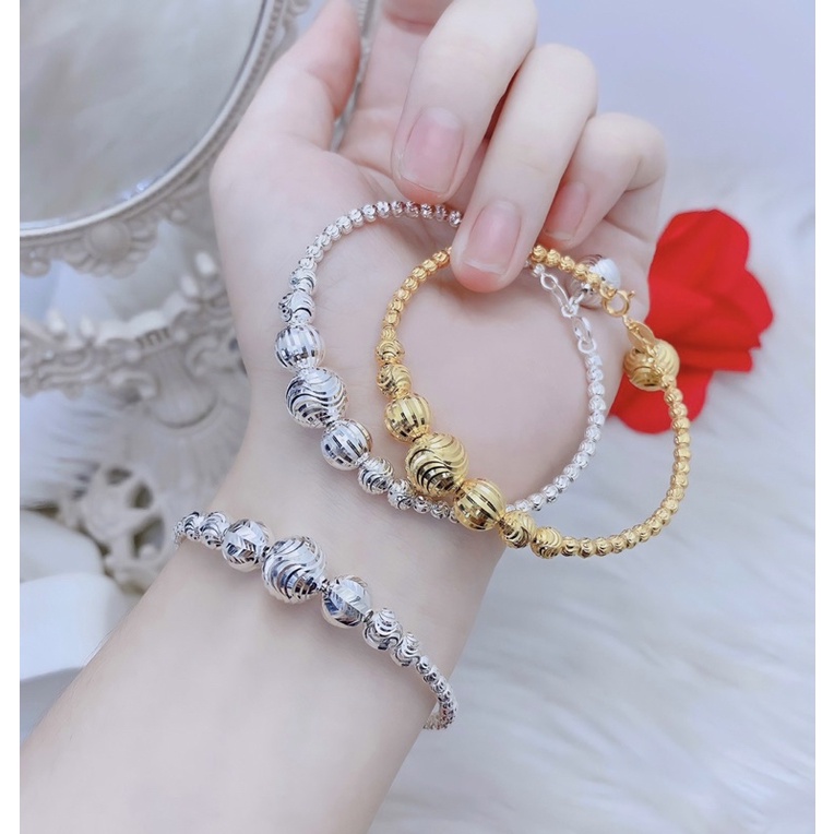 vòng tay, lắc tay bi BẠC phay cao cấp