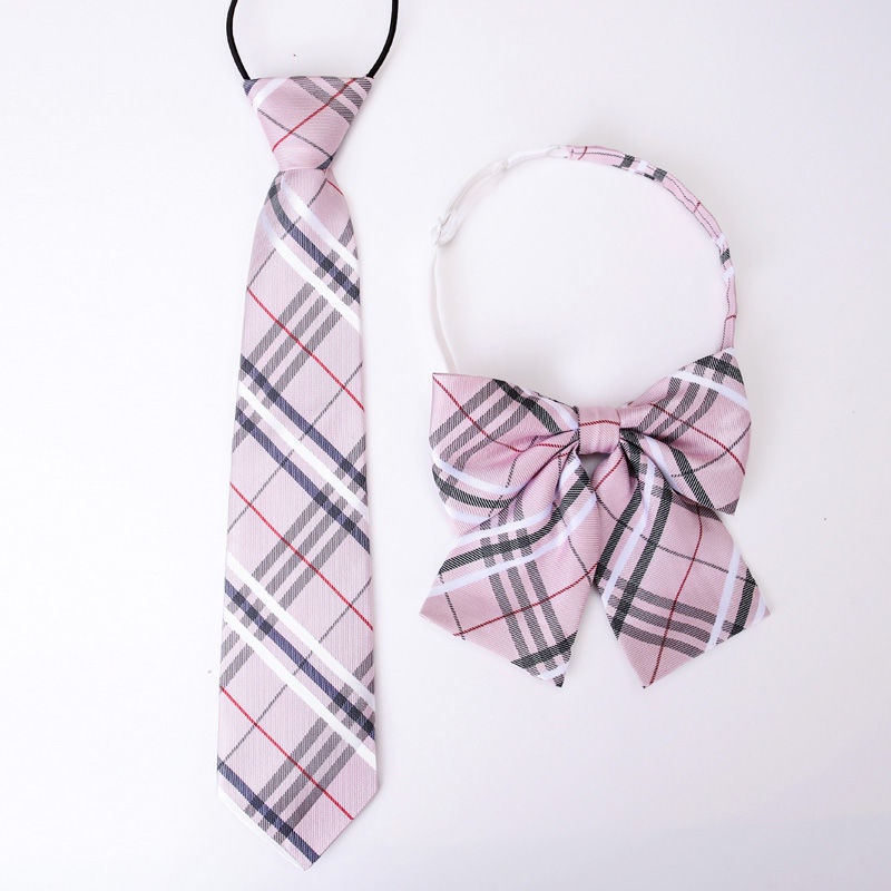 Nơ Đeo Cổ Họa Tiết Caro Xinh Xắn Cho Bé Gái