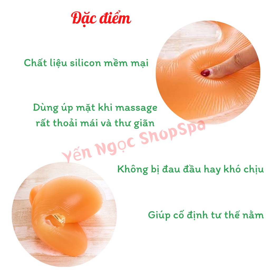 Gối silicon úp mặt massage | Gối úp mặt silicon cho spa