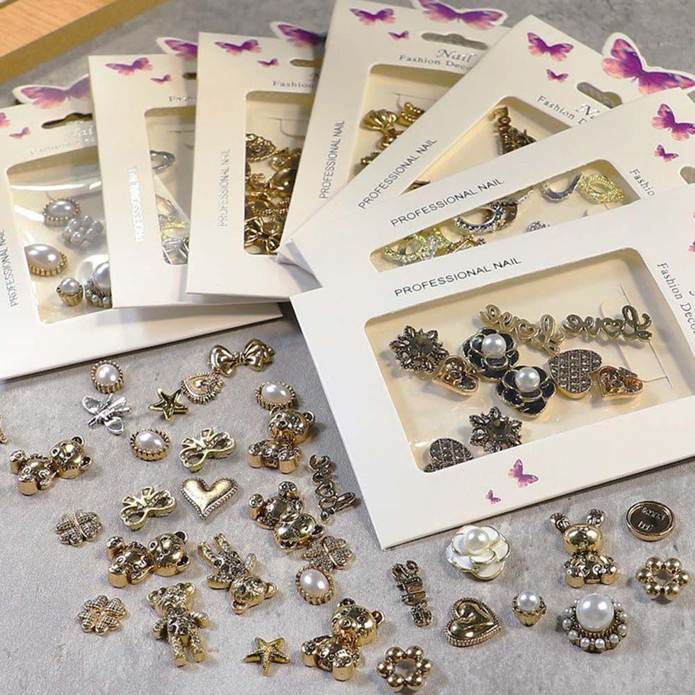 Miếng Dán Trang Trí Móng Tay Nghệ Thuật|Phụ Kiện Trang Trí Móng Tay Bằng Đồng Hình Chú Ong / Gấu DIY
