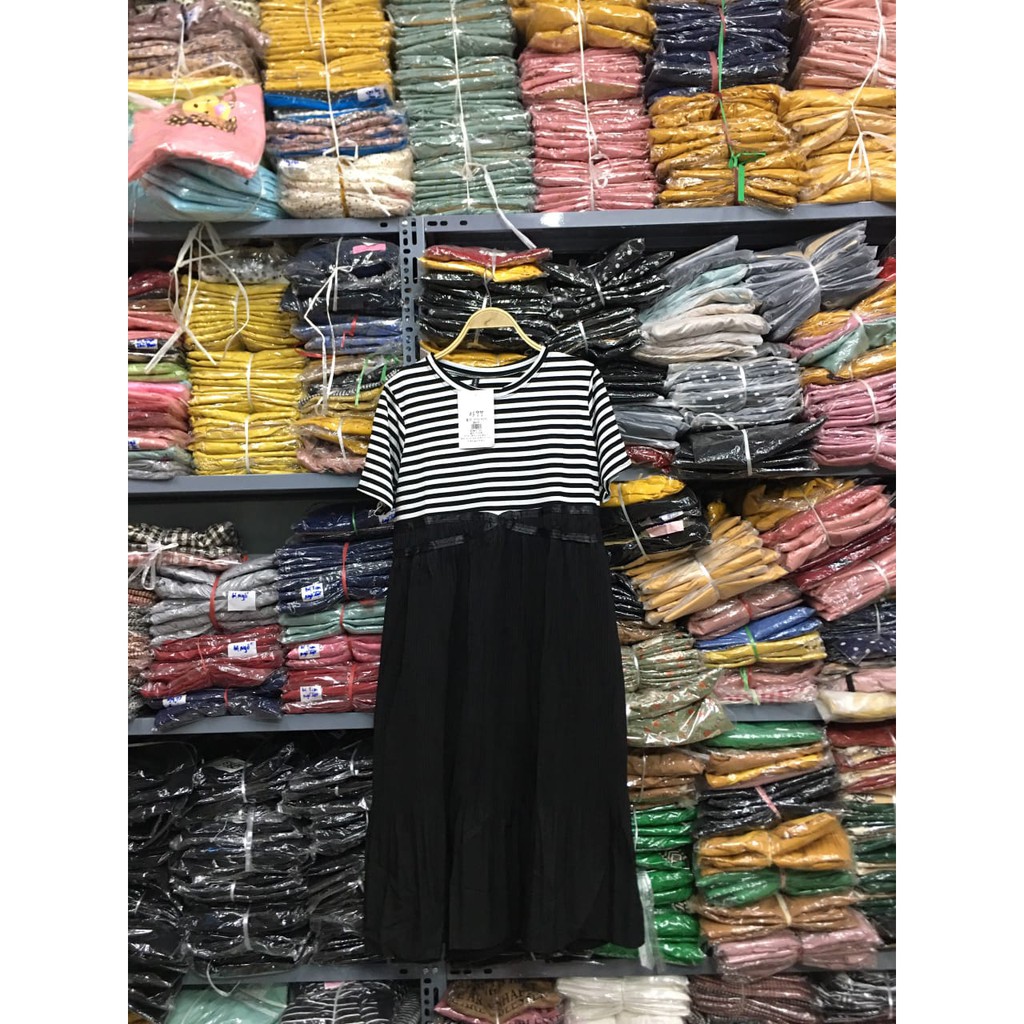 Đầm Bầu Dáng Suông Thiết Kế Xếp Ly Chân Váy Thời Trang (2 màu)