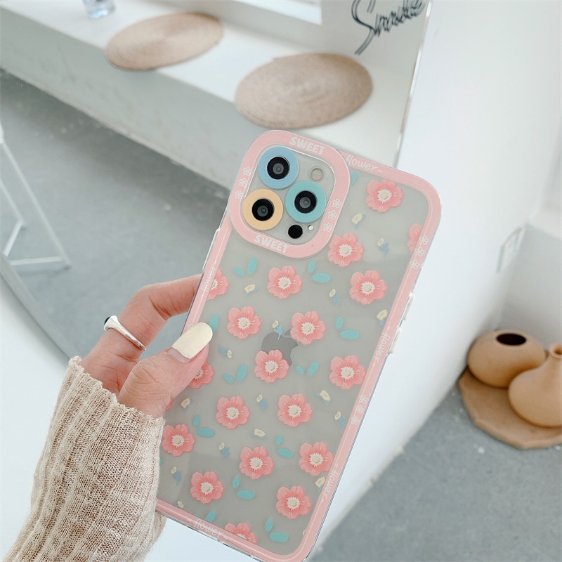 Ốp Điện Thoại Họa Tiết Hoa Dễ Thương Cho IPhone 11 12 13 Pro Max 11 12 13 Pro 12 13 Mini Xs Max X Xr 6 6s 7 8 Plus