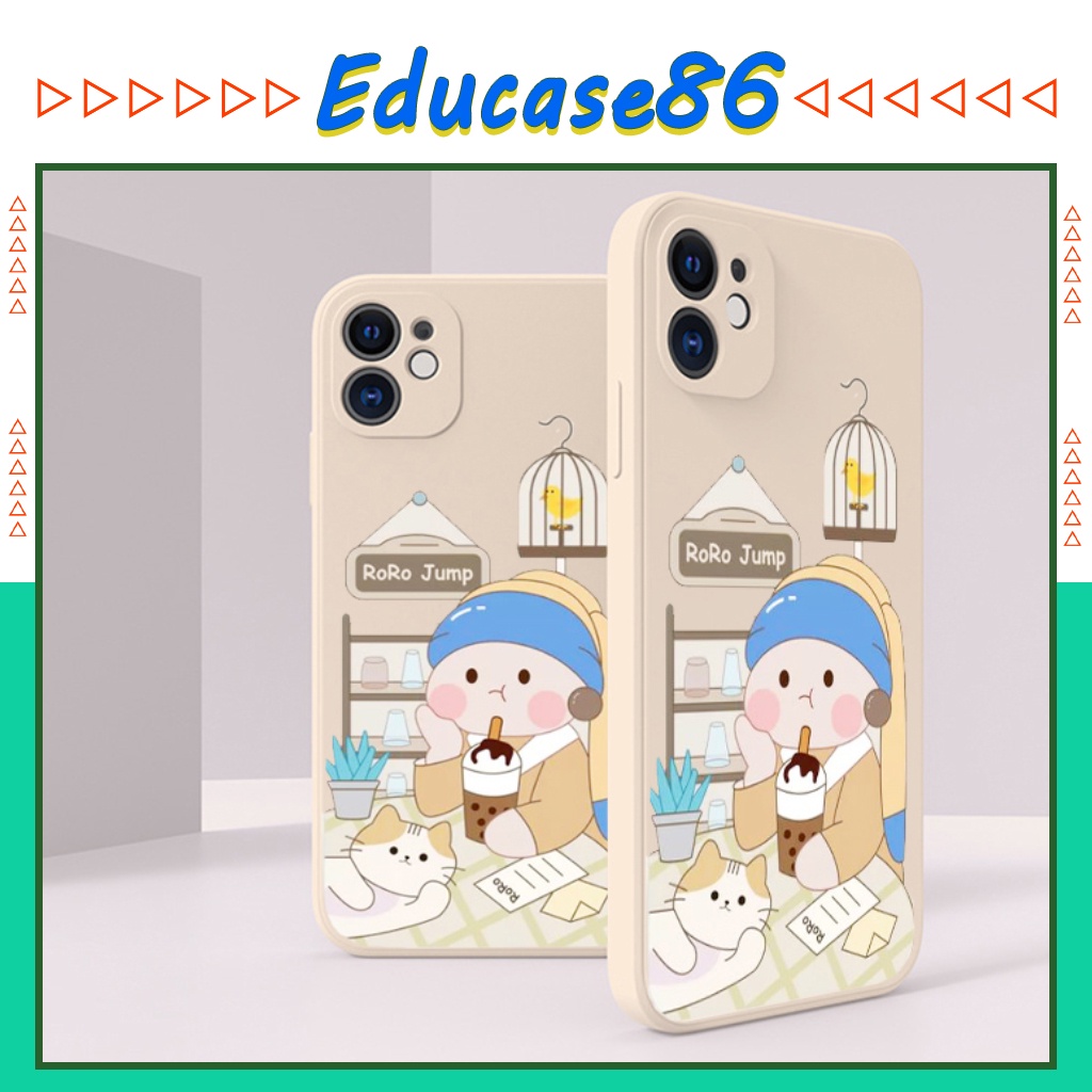 Ốp lưng IP cạnh vuông RoRo Jump 6/6plus/6s/6splus/7/7plus/8/8plus/x/xr/xs/11/12/13/14/pro/max/plus/promax Educase86
