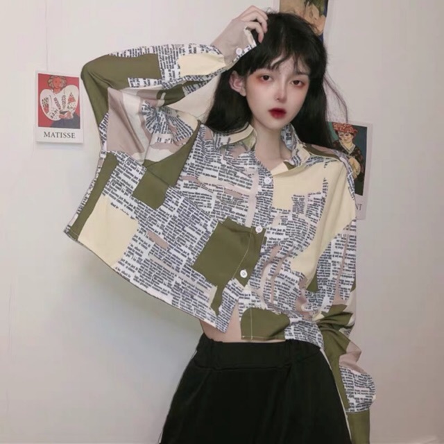 SƠ MI LOANG CHỮ ULZZANG CÁ TÍNH