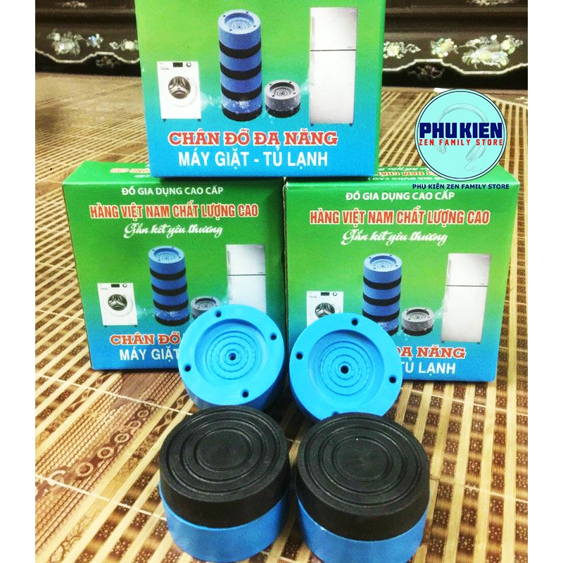 Hộp Bộ 4 Miếng Đế Đệm Cao Su Lót Chân Máy Giặt Chống Rung Chống Ồn_LOẠI TỐT