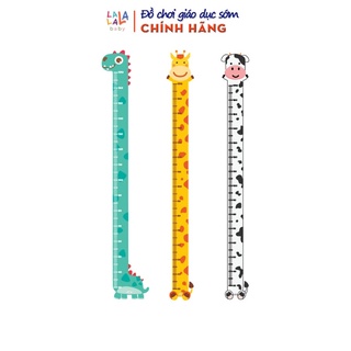Decal dán tường đo chiều cao cho bé lalala baby hình con vật đáng yêu