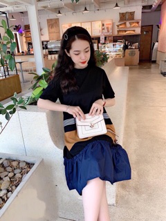 Đầm Đuôi Tôm Phối Màu