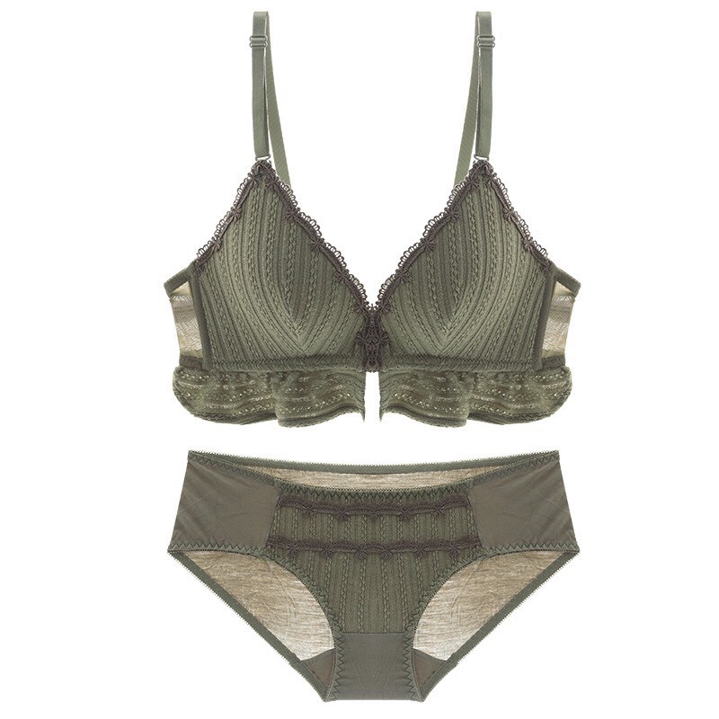 Bộ Đồ Lót Thổ Cẩm Cài Trước Không Gọng, Đệm Mỏng Mẫu Mới 2020 | BigBuy360 - bigbuy360.vn