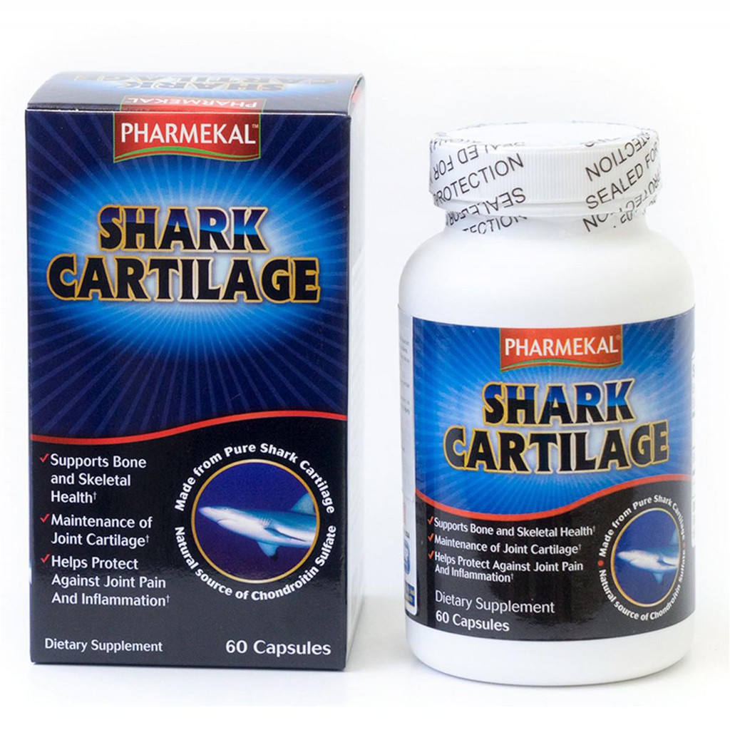 Viên Uống Sụn Cá Mập Hỗ Trợ Xương Khớp Pharmekal Shark Cartilage 740mg (Hộp 60 Viên)