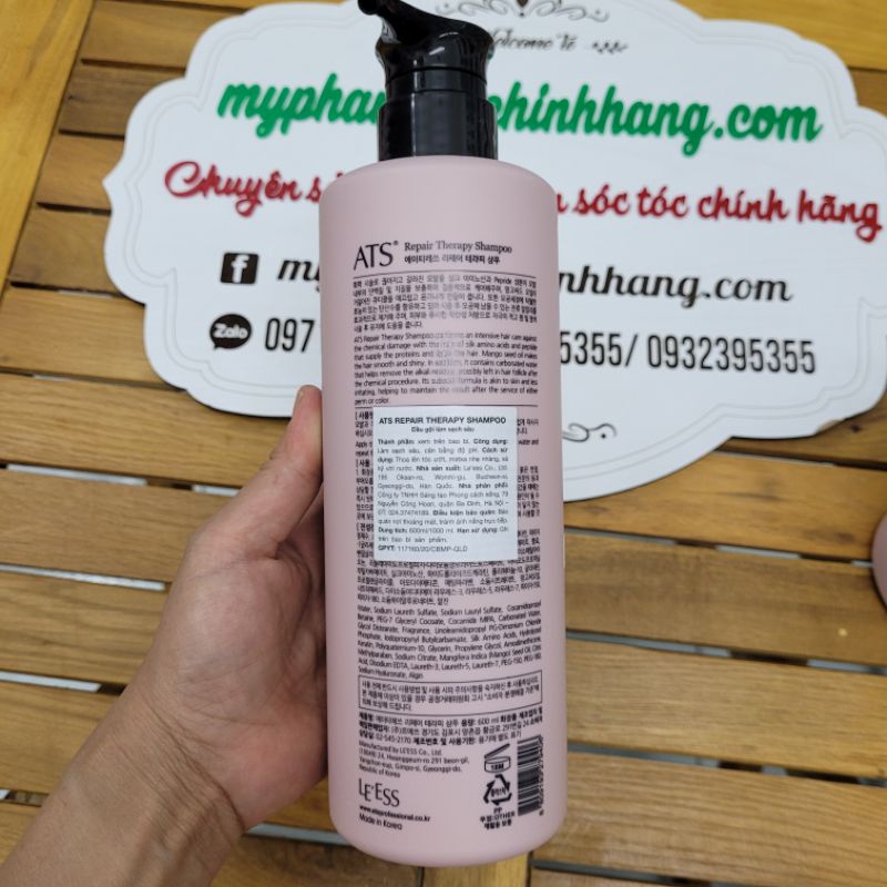 LẺ DẦU GỘI HOẶC DẦU XẢ PHỤC HỒI PHỦ BÓNG SAU UỐN ATS REPAIR THERAPY 600ML - 1000ML