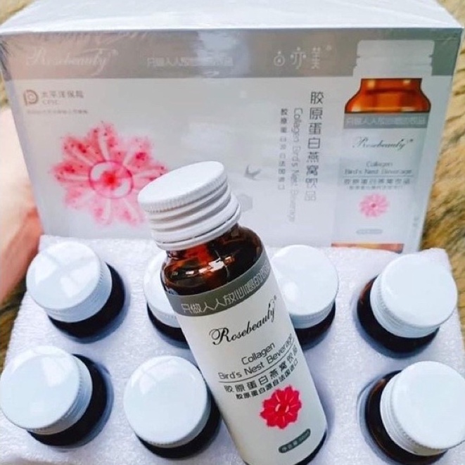 COLLAGEN YẾN Nước Uống Trắng Da, Trắng Hồng Rạng Ngời ROSE BEAUTY Collagen Bird’s Nest Beverage CHÍNH HÃNG 100%