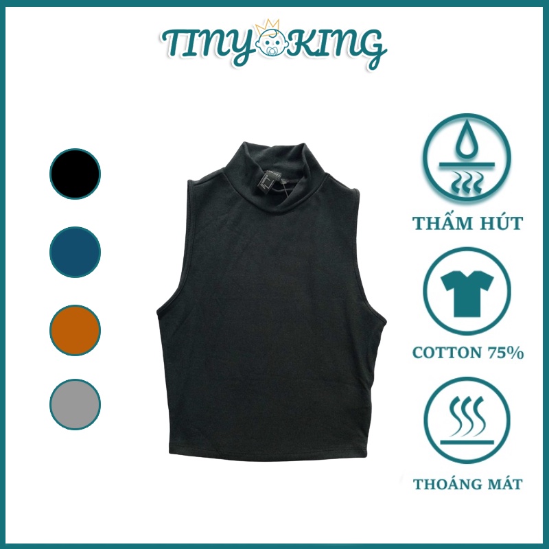 Áo thun nữ sát nách cổ lọ hàn quốc T15