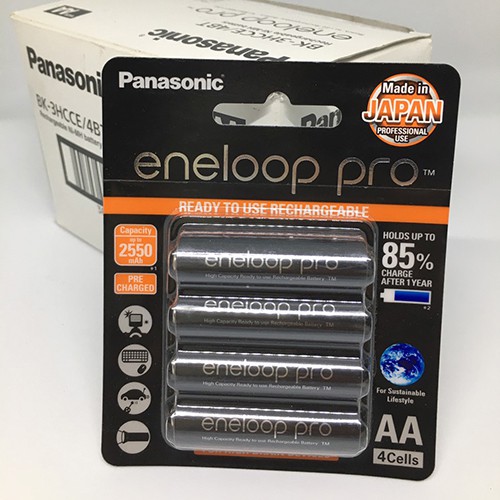 Pin sạc Eneloop Panasonic Pro 2550mAh vỉ 4 viên
