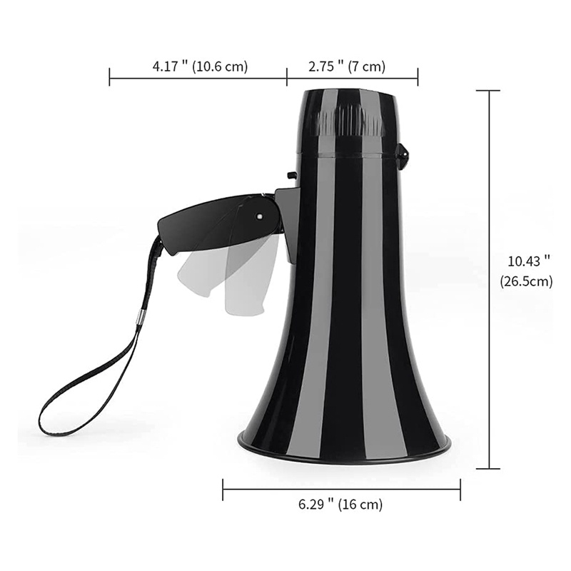 Loa Megaphone 35 Watt Cầm Tay Màu Đen Có Thể Tháo Rời Và Tháo Rời