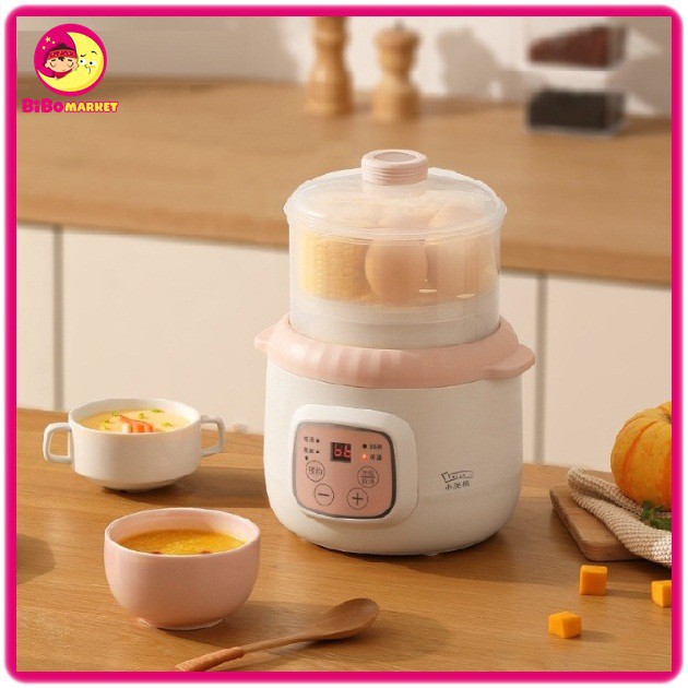 Nồi Ninh Hầm Nấu Cách Thủy Nấu cháo (NẤU VÀ HẤP CÙNG LÚC) [BẢO HÀNH 12 THÁNG CHÍNH HÃNG]