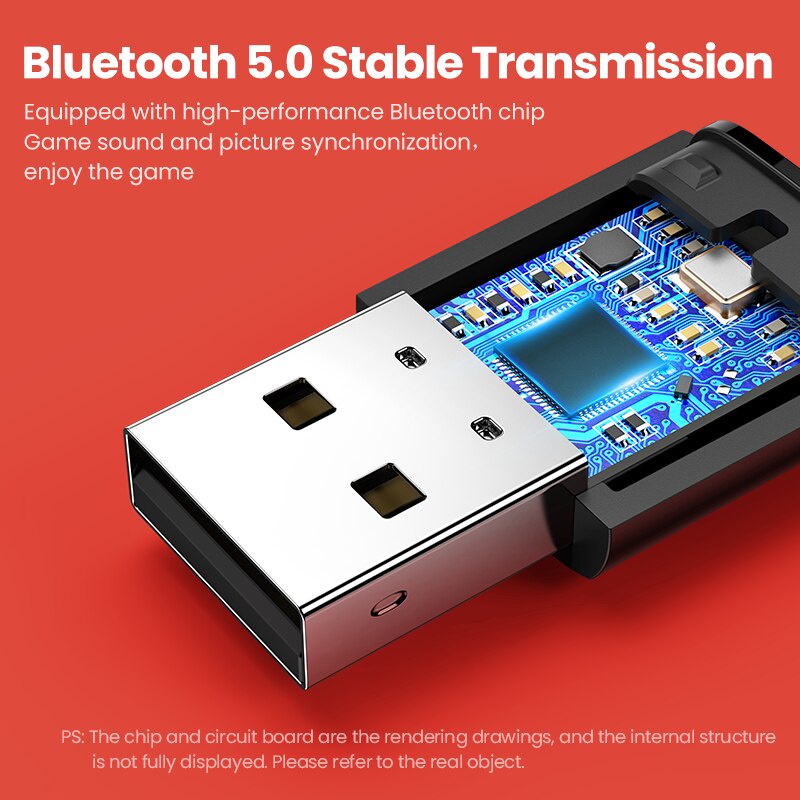 Bộ chuyển đổi không dây USB Bluetooth 5.0 màu đen cho nintendo switch và playstation AUX Jack Audio UGREEN CM408 10928