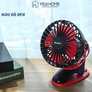 Quạt sạc mini kẹp xe đẩy YOOBAO Y-F04 6400 mAh Xoay 720 độ đa năng