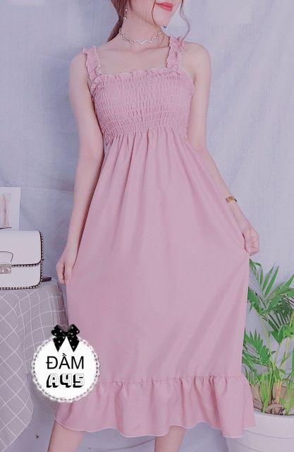 Đầm Maxi Nữ Nhúng Eo Cho Cô Nàng Phong Cách Sang Chảnh Sexy Dưới 55kg (6 Màu) | BigBuy360 - bigbuy360.vn