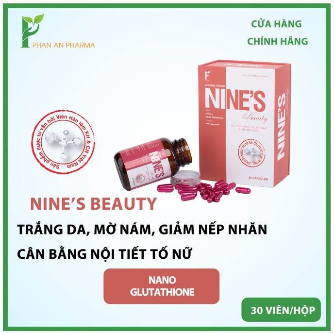 [Chính Hãng] Viên uống trắng da toàn thân Nine's Beauty Chống lão hóa Giảm Nếp Nhăn mờ nám tàn nhang Nines Dược Phan An | BigBuy360 - bigbuy360.vn