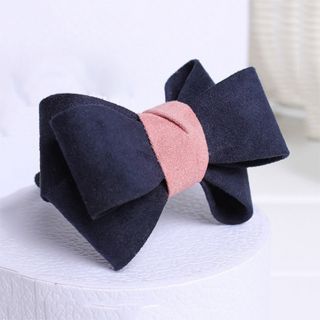 Dây buộc tóc nơ xanh navy