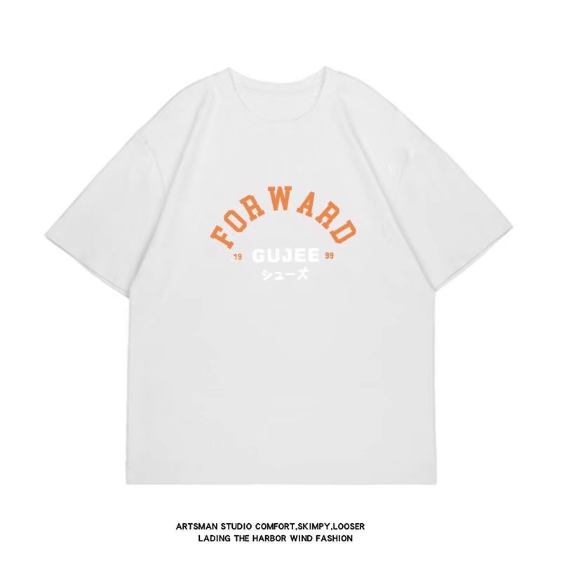 Áo Thun Nam Tay Ngắn Dáng Rộng Cổ Tròn In Chữ Thời Trang Size M-8XL