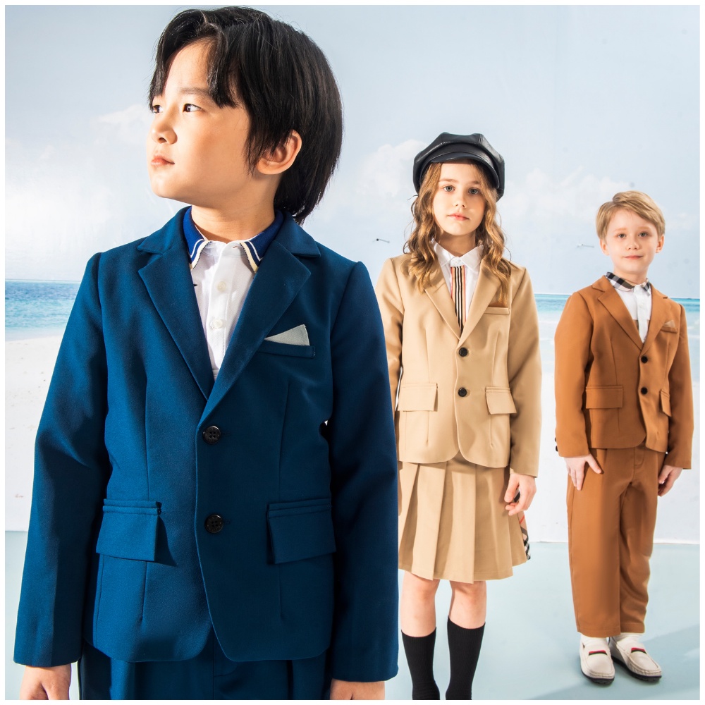 Áo vest bé trai bé gái 137KIDS thiết kế cao cấp màu nâu sang chảnh 2021