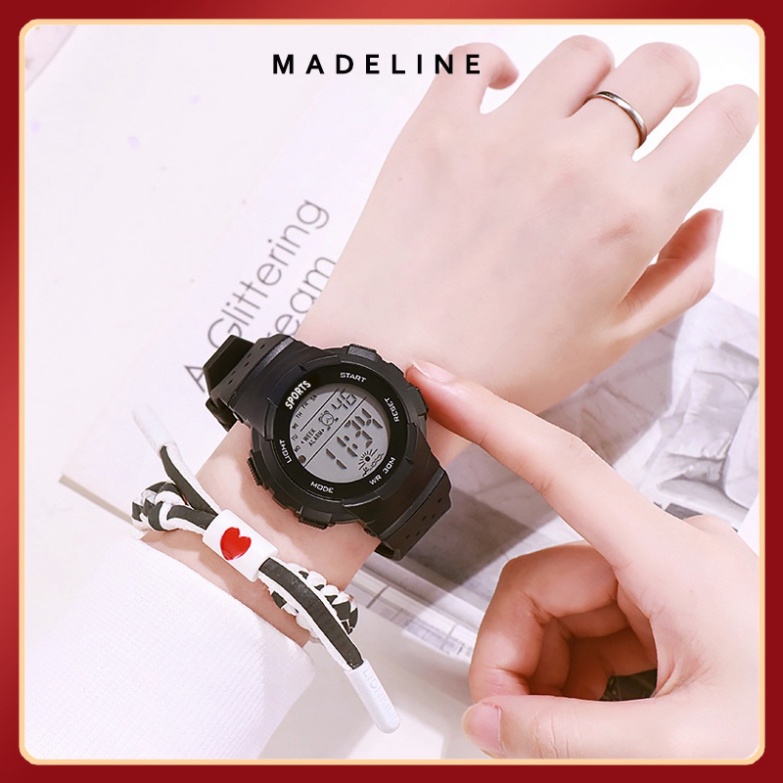 AB22 Đồng hồ điện tử nữ Aiqiuno HK01 full chức năng, Sport cá tính, mặt tròn cực đẹp, thiết kế Hàn Quốc