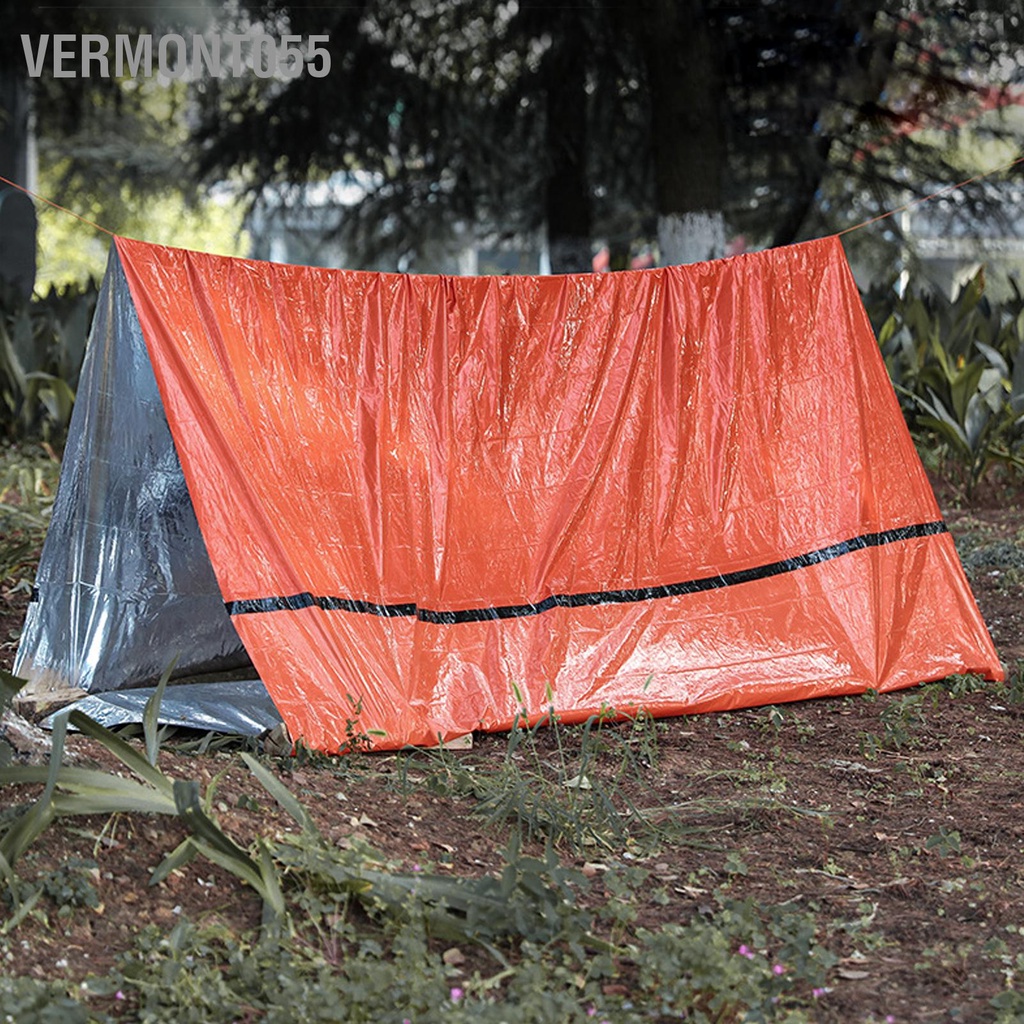 Vermont055 Cắm trại ngoài trời Lều khẩn cấp di động Túi ngủ giữ ấm không thấm nước màu cam
