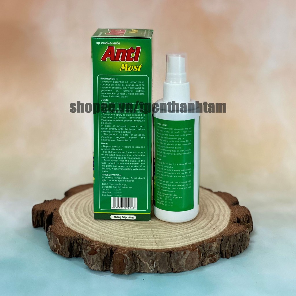 Xịt chống muỗi ZIKA xua đuổi côn trùng, tránh muỗi đốt – Hộp 1 chai 99ml