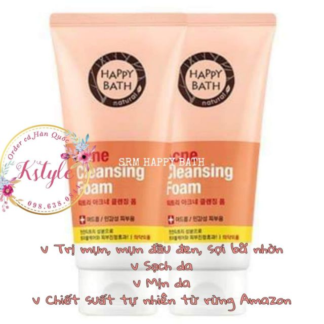 Dòng sữa rửa mặt HAPPY BATH CLEANSING FOAM