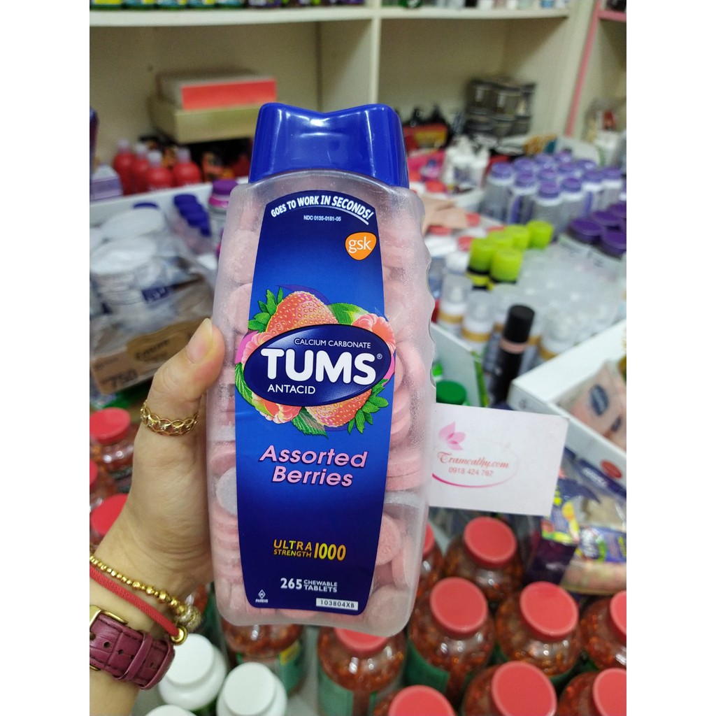 Tums antacid 265 viên kẹo nhai tiêu hoá